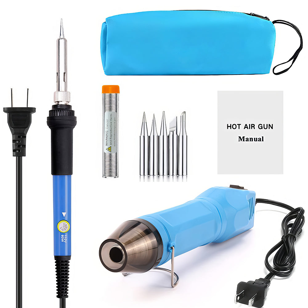 300W Mini Heat Gun w/ Stand - 662℉ Dual Temp, 4.9ft Cord, Overheat Protection