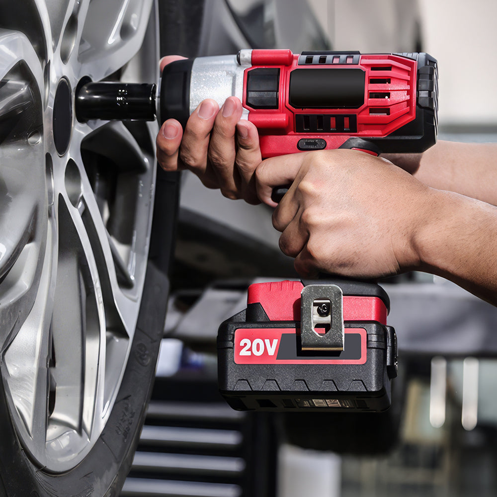1/2" 20V Brushless Impact Wrench Kit w/ 3.0Ah Bat & 4 Sockets - 370ft-lbs
