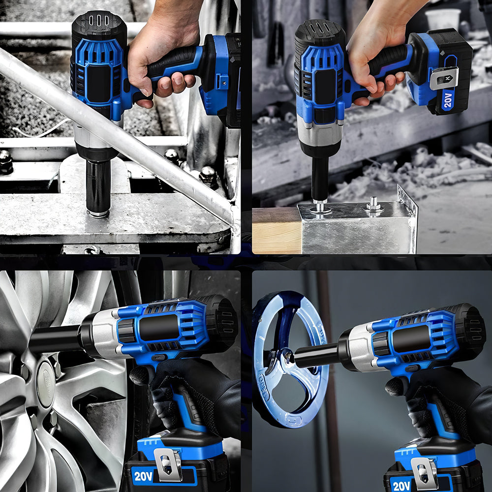 1/2" 20V Brushless Impact Wrench Kit w/ 3.0Ah Bat & 4 Sockets - 370ft-lbs