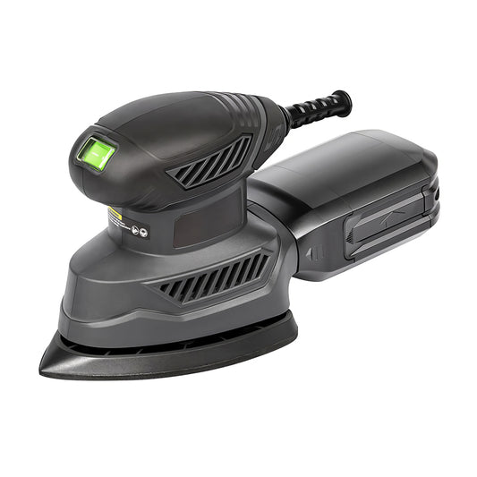 Detail Sander w/ 20Pcs Sandpaper & Dust Box - 13,000 OPM, Soft Grip Woodworking