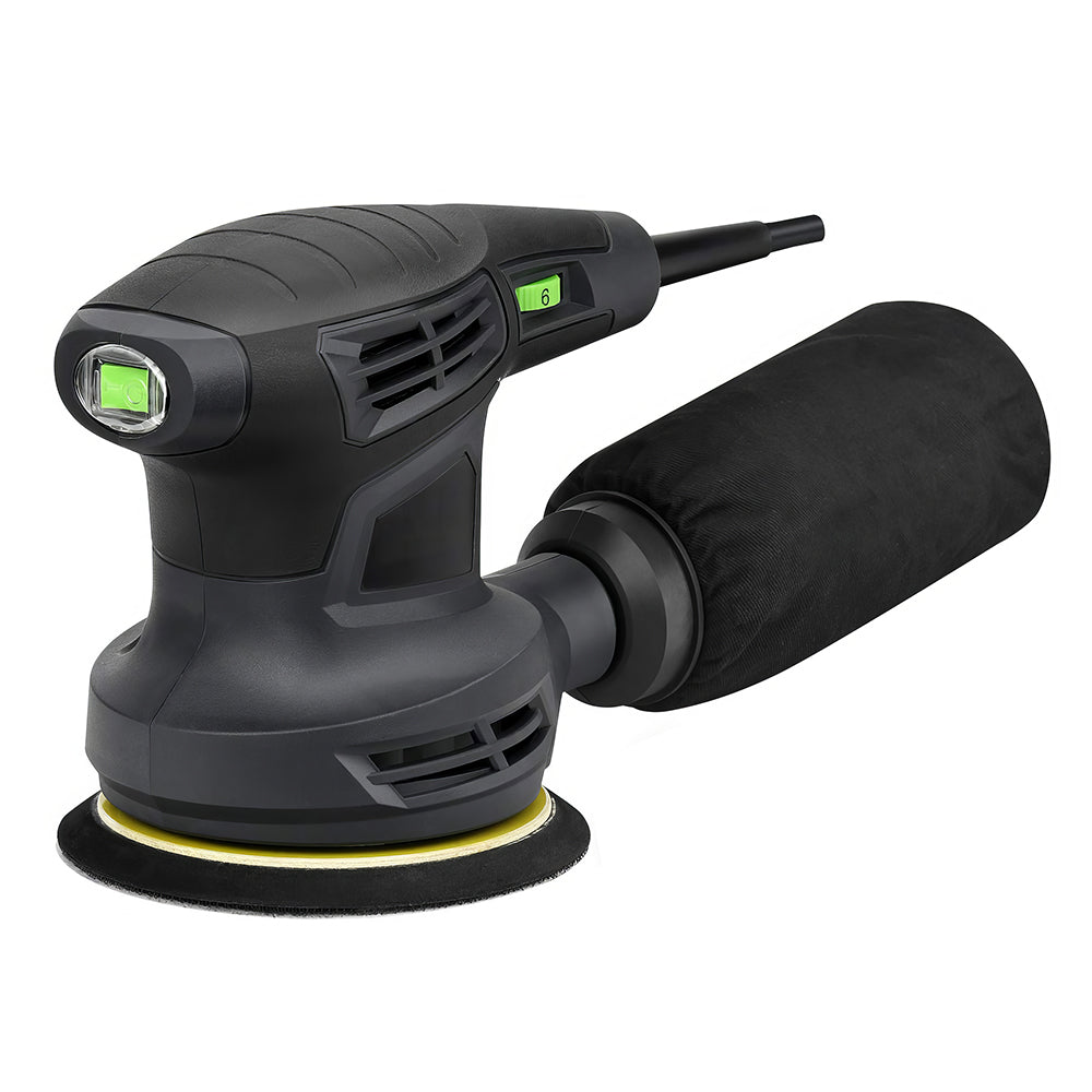 5" 280W Orbital Sander w/ Dust Collector & 15 Sanding Discs - 13,000 OPM