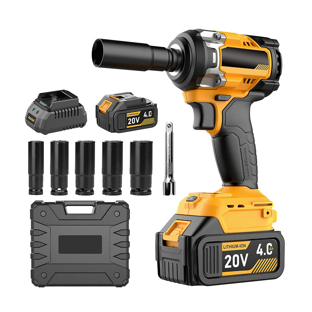1/2" 20V Brushless Impact Wrench - 553ft-lbs, 2x4.0Ah Bat & Fast Charger