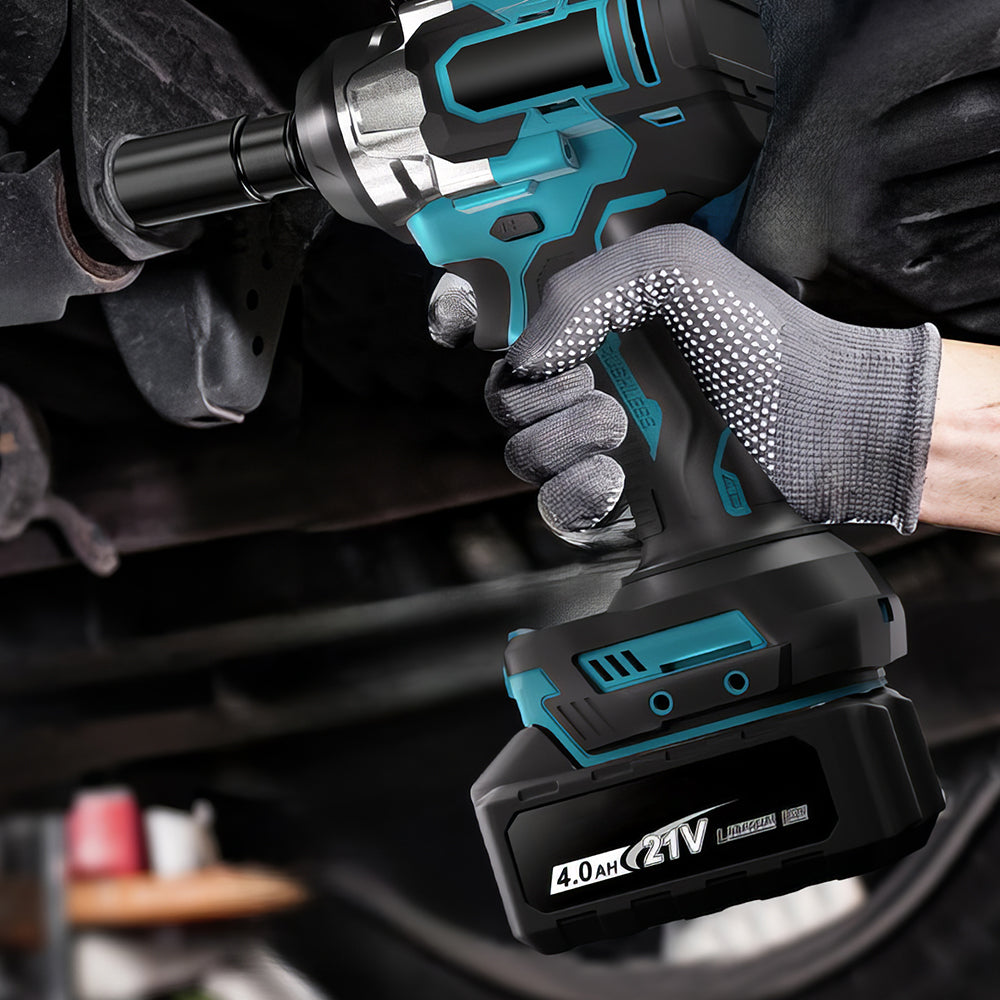 1/2" 480Ft-lbs Brushless Impact Wrench w/ 2x4.0Ah Bat, 6 Sockets & Toolbox