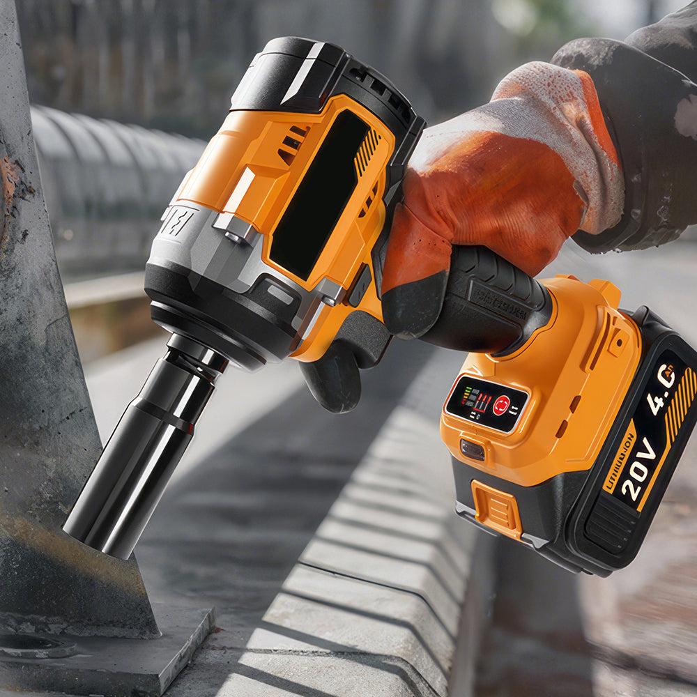 1/2" 20V Brushless Impact Wrench - 553ft-lbs, 2x4.0Ah Bat & Fast Charger