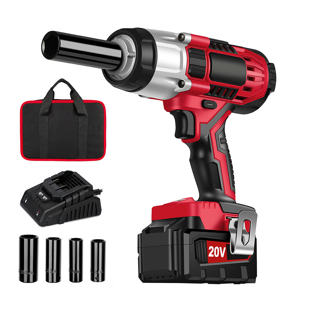 1/2" 20V Brushless Impact Wrench Kit w/ 3.0Ah Bat & 4 Sockets - 370ft-lbs