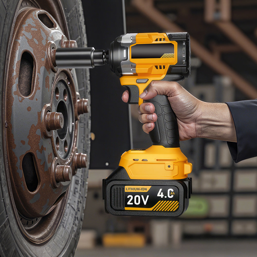 1/2" 20V Brushless Impact Wrench - 553ft-lbs, 2x4.0Ah Bat & Fast Charger