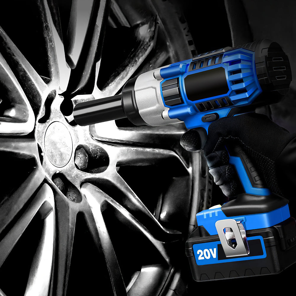 1/2" 20V Brushless Impact Wrench Kit w/ 3.0Ah Bat & 4 Sockets - 370ft-lbs