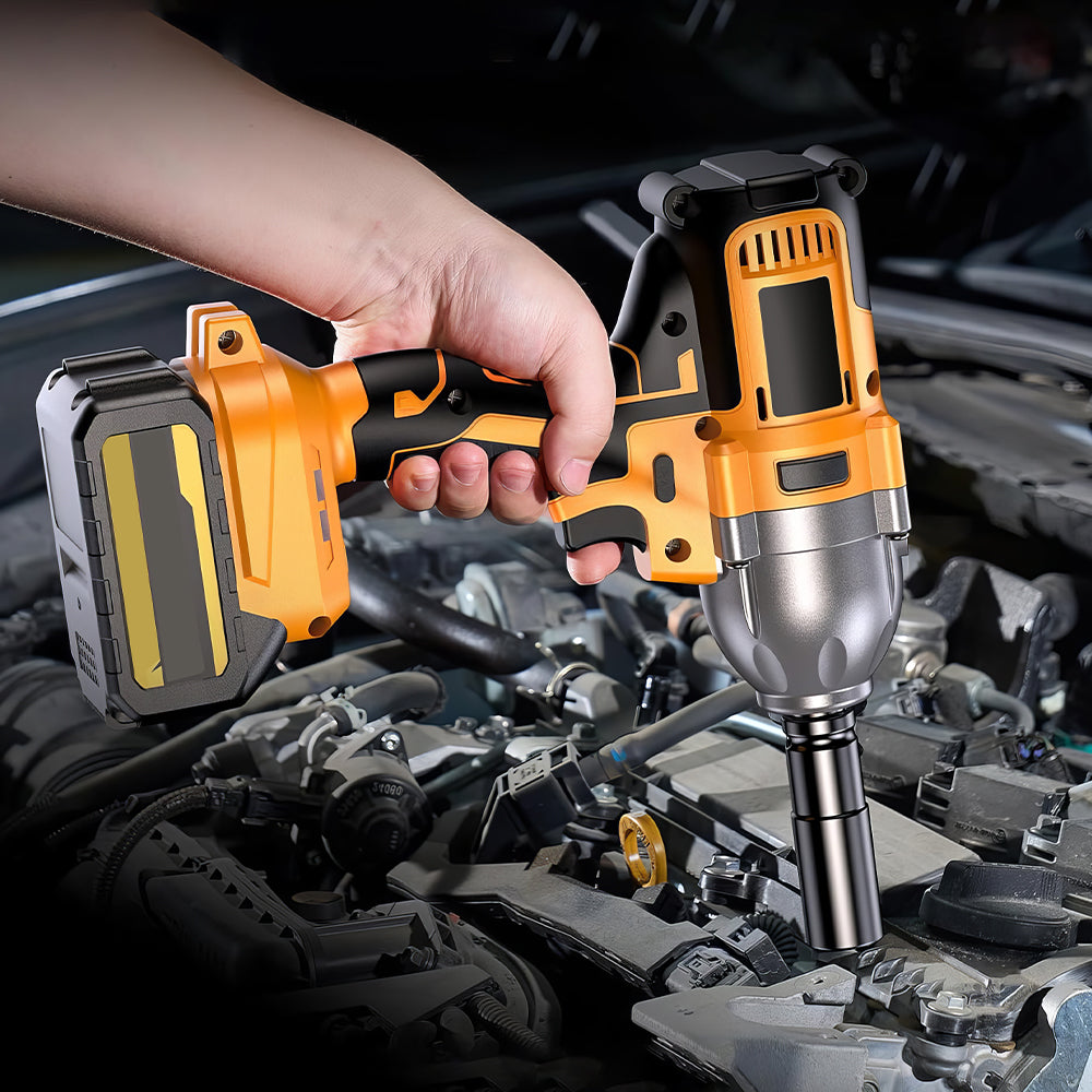 1/2" 21V Brushless Impact Wrench - 886ft-lbs, 2x4.0Ah Bat & 6 Sockets